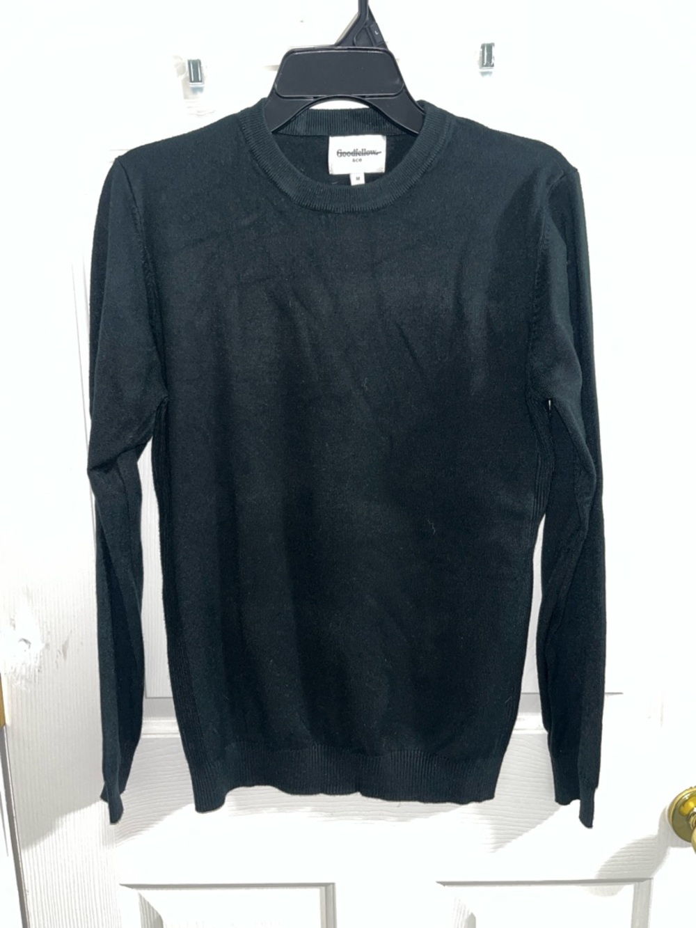 Goodfellow & Co Black Men's Crewneck Sweater - Slim Fit